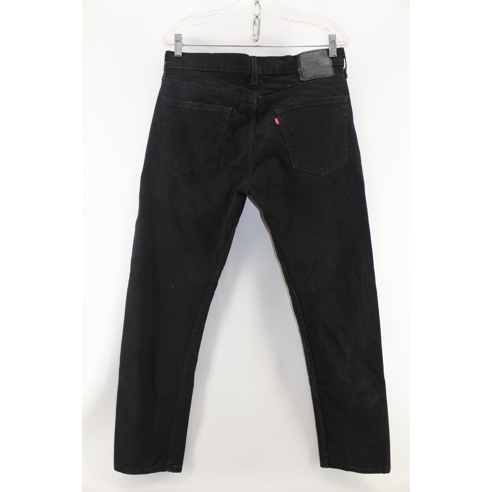 Levi's 502 Jeans 32x30 (Tag 32x32) Regular Taper Black Dark Wash - Picture 2 of 13